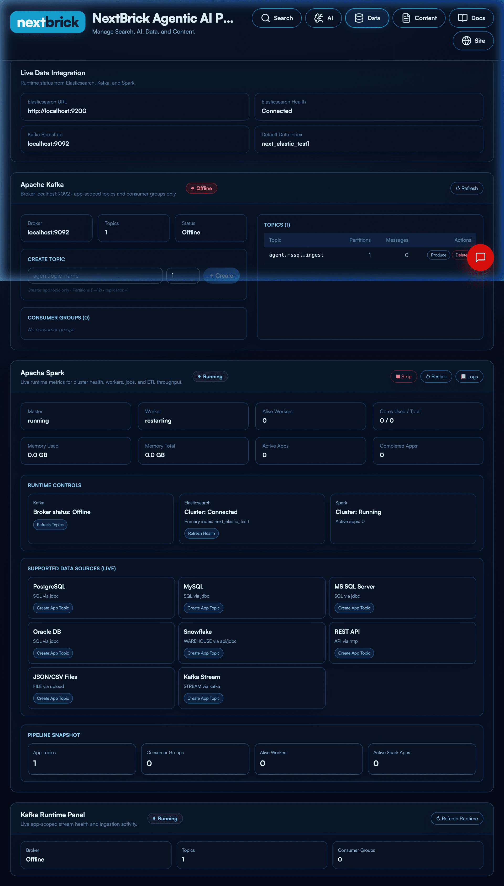 NextDB product interface