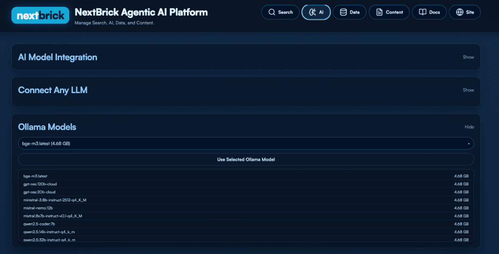 NextLLM product interface