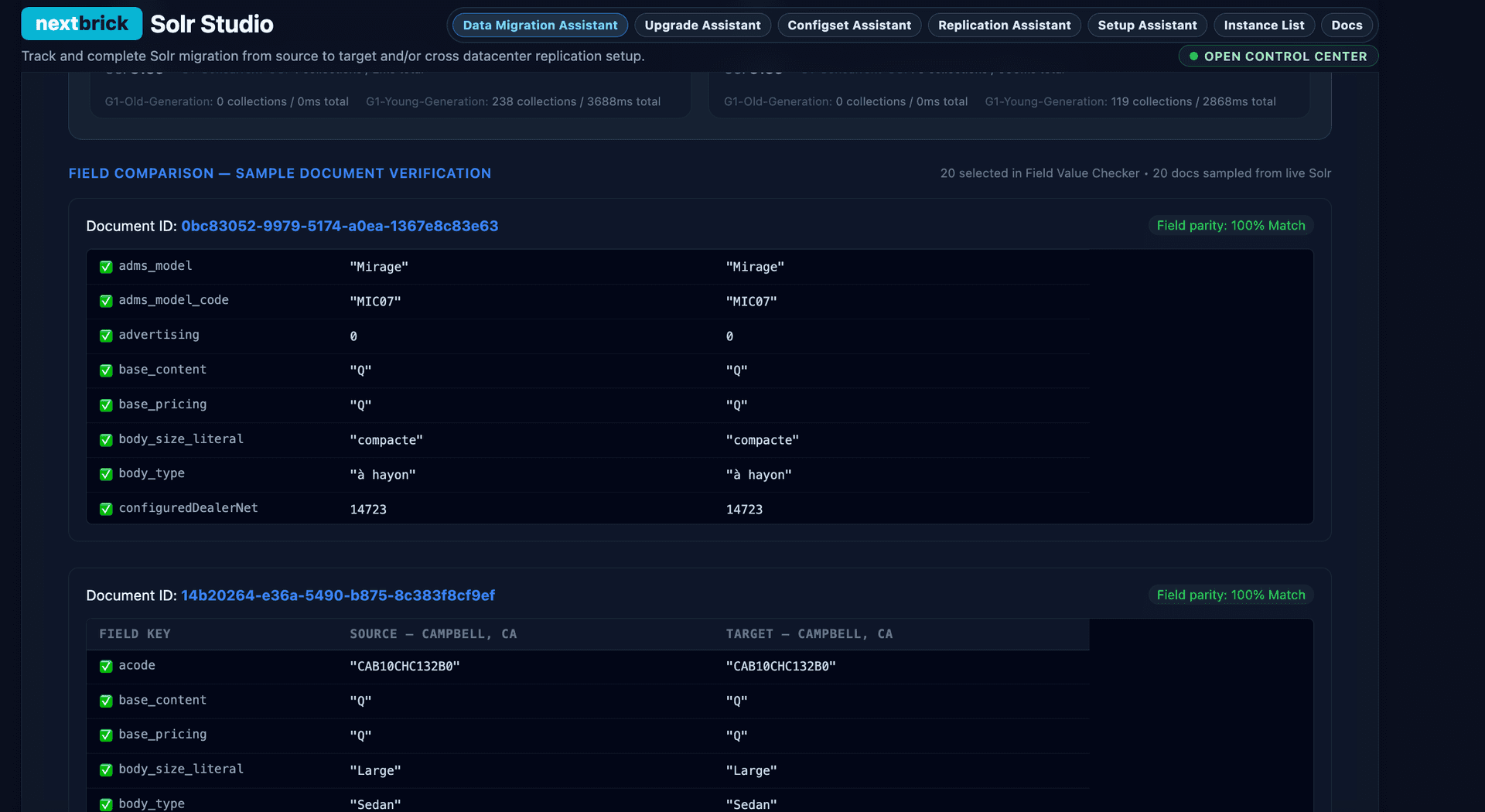 Field Value Verification